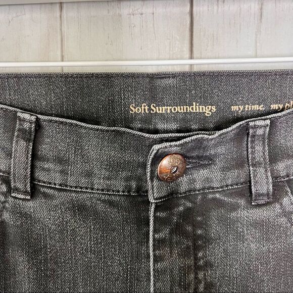 Soft Surroundings Straight Black Jeans D5 - Picture 2 of 4